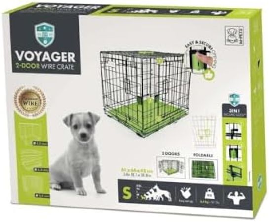 M-Pets Voyager Köpek Kafesi 2 Kapılı Small Yeşil 61X46X48Cm