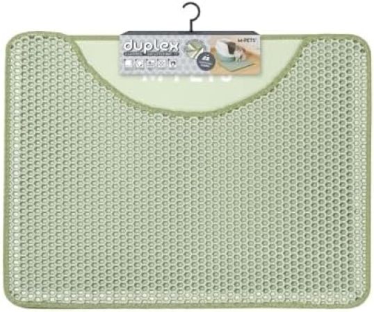 M-Pets Duplex Yeşil Elekli Çift Katmanlı Kedi Kumu Paspası 60x45 cm