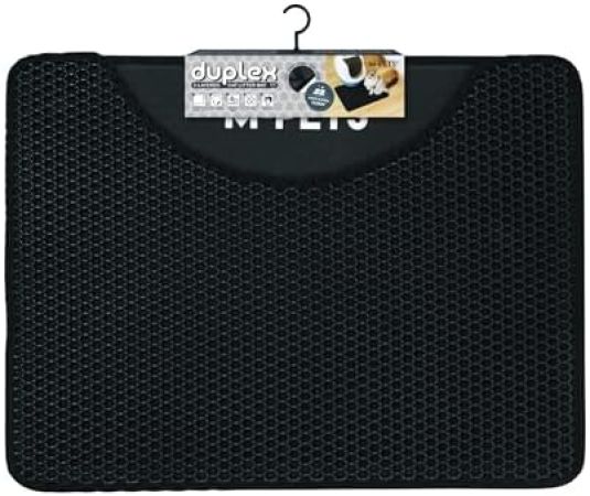M-Pets Duplex Siyah Elekli Çift Katmanlı Kedi Kumu Paspası 60x45 cm