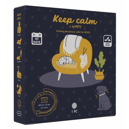 M-Pets Keep Calm Feromon Köpek Boyun Tasması 63,5cm (Gri)