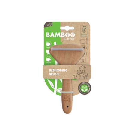 M-Pets Large Kediler ve Köpekler için Tüy Alıcı Bambu Tarak 9x17,5 cm