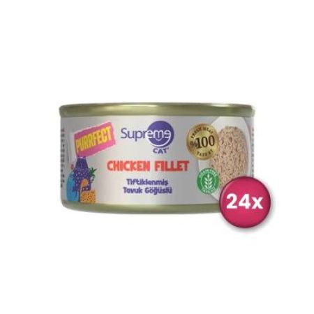 Supreme Cat Purrfect Tiftiklenmiş Tavuk Göğüslü Yetişkin Kedi Konservesi 70 gr X 24 Adet