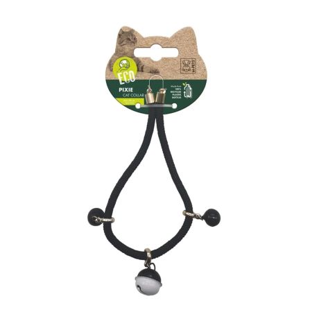 M-Pets Pixie Kedi Boyun Zilli Tasması 30cm (Siyah)