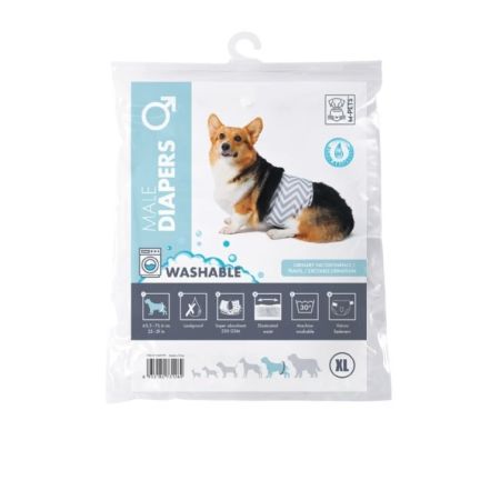 M-Pets Erkek Köpekler İçin Yıkanabilir Külot Bez 63x73cm [XL]