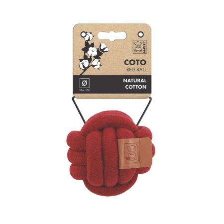 M-Pets Örgü Top Köpek Oyuncağı 9,5cm (Kırmızı)