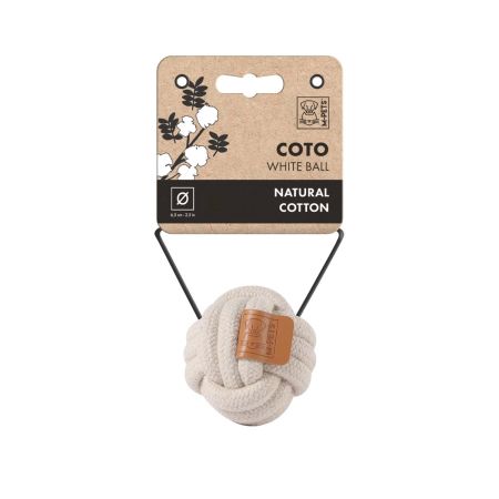 M-Pets Coto Örgü Top Köpek Oyuncağı 6.5 cm Beyaz