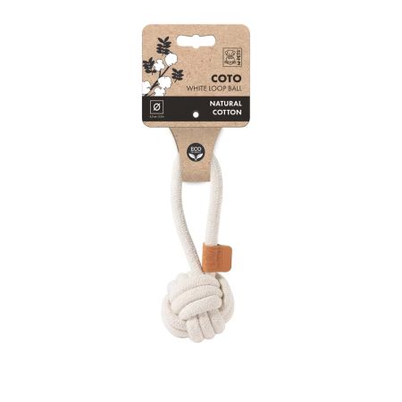 M-Pets Coto Örgü Top Köpek Oyuncağı 6,5cm (Beyaz)