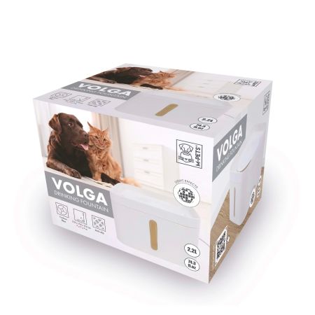 M-Pets Volga Işıklı Su Sebili 2,2L Kedi ve Köpekler için