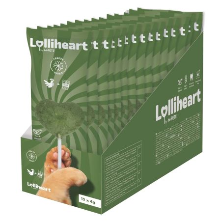 M-Pets Lolliheart Tavuklu ve Kedi Otlu Lolipop Kedi Ödül Maması 4gr (15'li)