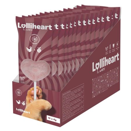 M-Pets Lolliheart Tavuklu ve Pancarlı Lolipop Kedi Ödül Maması 4gr (15'li)