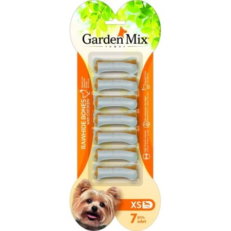 Garden Mix Tavuklu Deri Kemik Köpek Ödülü (7'li) [XS]