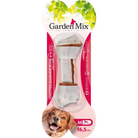 Garden Mix Gardex Mix Kuzulu Düğümlü Deri Kemik Köpek Ödülü 16,5cm [M]