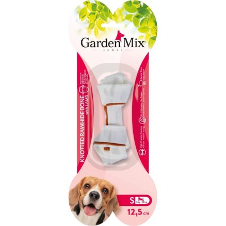 Garden Mix Kuzulu Düğümlü Deri Kemik Köpek Ödülü 12,5cm [S]