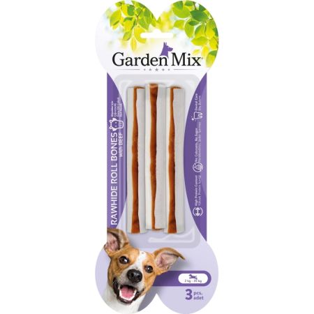 Garden Mix Dana Etli Deri Çubuk Kemik Ödülü 90gr (3'lü)