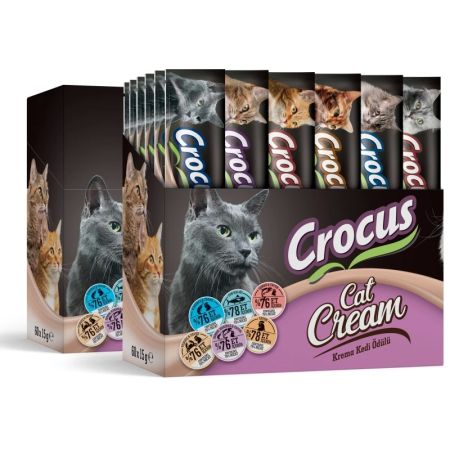 Crocus Multipack 6 Çeşit Krema Kedi Ödülü 60x15gr
