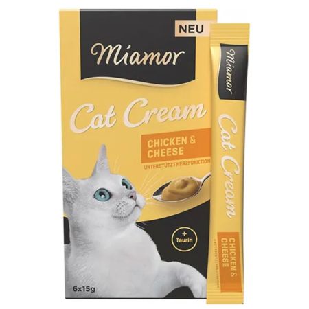 Miamor Cream Tavuk ve Peynirli Kedi Ödülü 6x15 gr