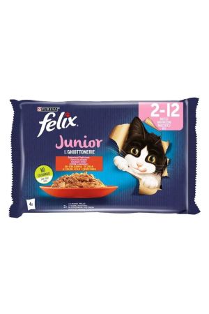 Felix Sığır Etli ve Tavuklu Pouch Yavru Kedi Yaş Maması 4 x 85 gr