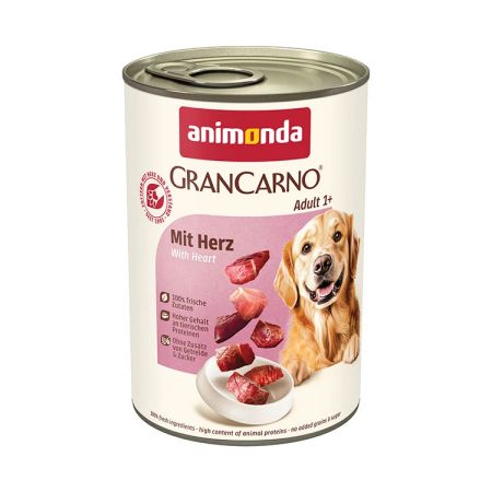Animonda GranCarno Domuz Etli ve Yürekli Yetişkin Köpek Konservesi 400 gr