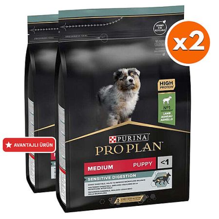 Pro Plan Medium Puppy Kuzu Yavru Köpek Maması 3 Kg x 2 Adet