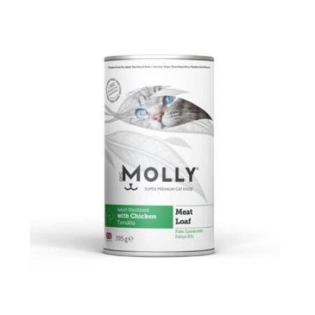 Molly Parça Tavuklu Ezme Kısırlaştırılmış Yetişkin Kedi Konservesi 395 Gr