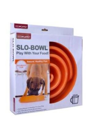 Dog Games Slo-Bowl Yavaş Yemek İçin Turuncu Köpek Mama Kabı