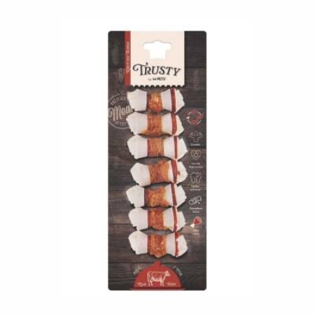 M-Pets Trusty Extra Biftekli Düğüm Köpek Ödül Kemiği 105 gr 6,4 cm 7'li