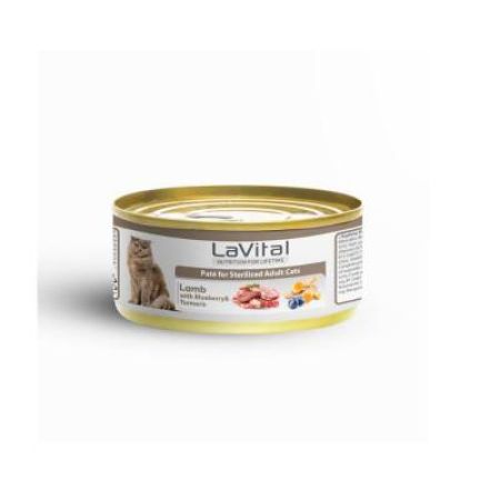 LaVital Kuzu Etli ve Yabanmersinli Yetişkin Kedi Konservesi 85 Gr
