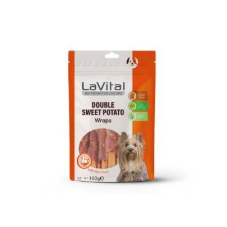 LaVital Ördek Eti Sarılı Tatlı Patatesli Köpek Ödülü 100 Gr