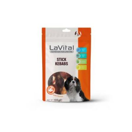 LaVital Ördek Etli ve Tavuk Ciğerli Kebap Köpek Ödülü 100 Gr