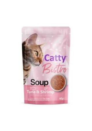 Catty Bistro Ton Balıklı ve Karidesli Kedi Çorbası 40 Gr