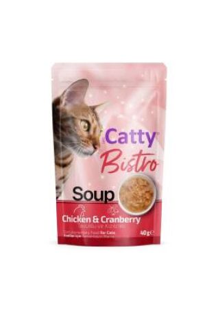 Catty Bistro Tavuklu ve Kızılcıklı Kedi Çorbası 40 Gr