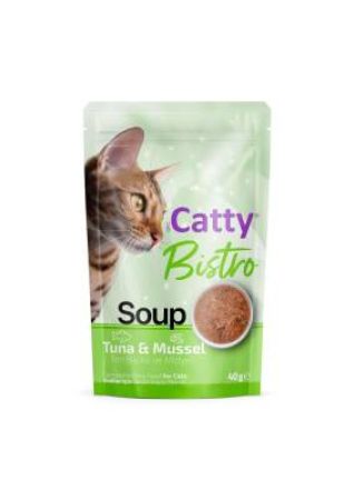 Catty Bistro Ton Balıklı ve Midyeli Kedi Çorbası 40 Gr