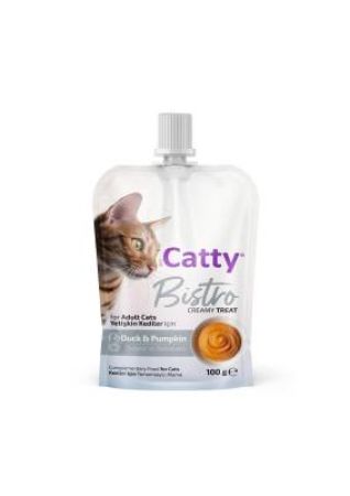 Catty Bistro Ördekli ve Balkabaklı Yetişkin Kedi Krema Ödülü 100 Gr