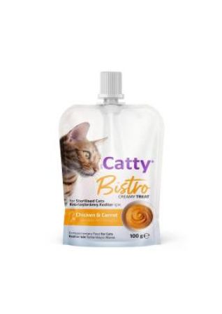 Catty Bistro Tavuklu ve Havuçlu Kısır Kedi Krema Ödülü 100 Gr