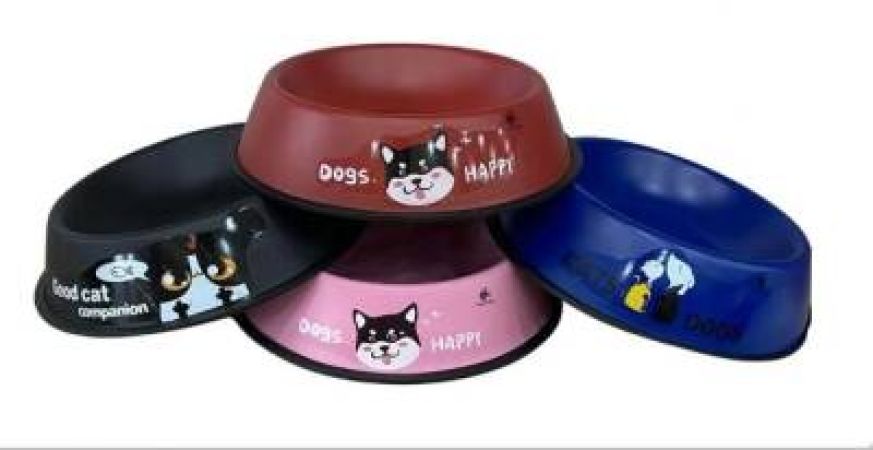 Demirhan Desenli Çelik Köpek Mama Kabı 18 C m