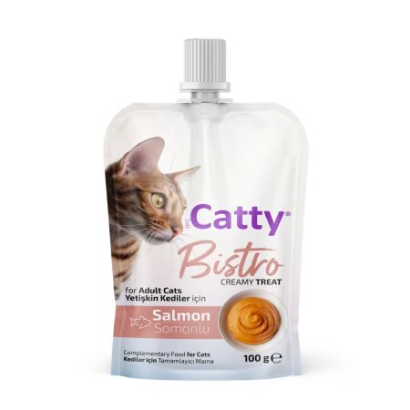Catty Bistro Somonlu Yetişkin Kedi Krema Ödülü 100 Gr