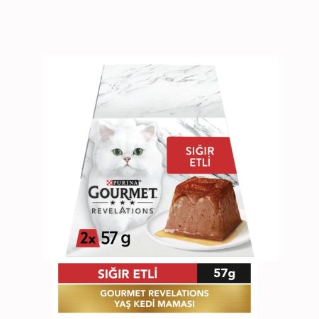 Gourmet Revelations Sığır Etli Kedi Yaş Maması 2 x 57 Gr