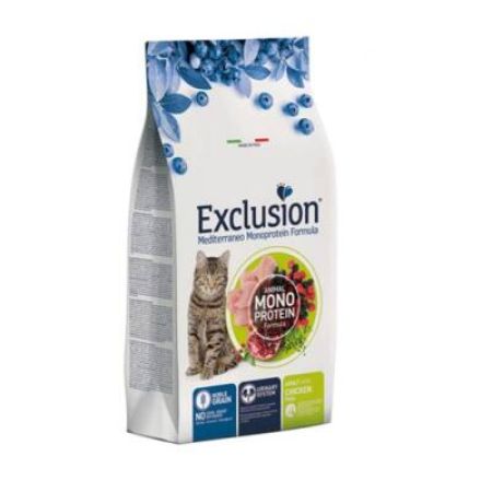 Exclusion Monoprotein Tavuklu ve Narlı Düşük Tahıllı Yetişkin Kedi Maması 12 Kg