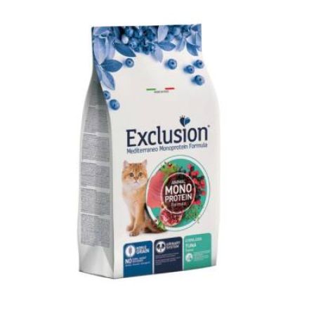 Exclusion Monoprotein Ton Balıklı ve Narlı Düşük Tahıllı Kısırlaştırılmış Kedi Maması 1,5 Kg