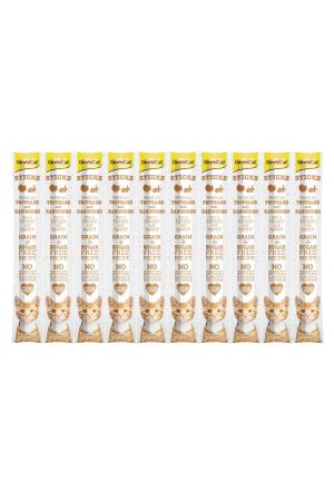 GimCat Sticks Hindi Etli ve Tavşan Etli Çubuk Kedi Ödül Maması 10 x 5 gr