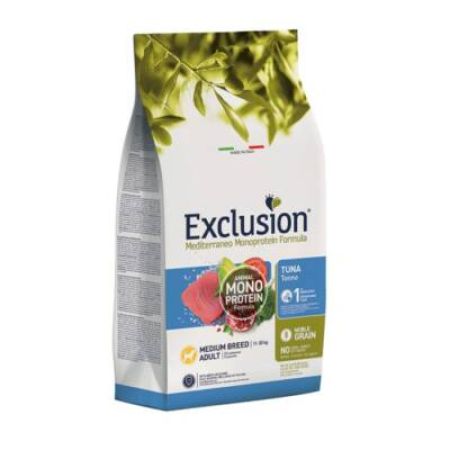 Exclusion Monoprotein Ton Balıklı ve Narlı Düşük Tahıllı Orta Irk Yetişkin Köpek Maması 12 Kg