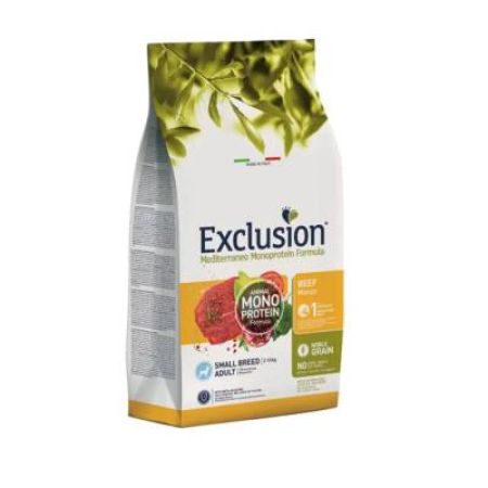 Exclusion Monoprotein Sığırlı ve Narlı Düşük Tahıllı Küçük Irk Yetişkin Köpek Maması 2 Kg