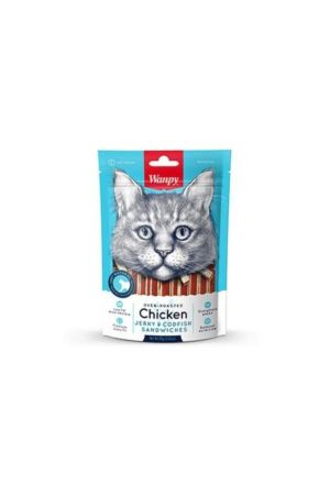 Wanpy Oven Roasted Tavuklu ve Morina Balıklı Sandviç Kedi Ödül Maması 80 gr
