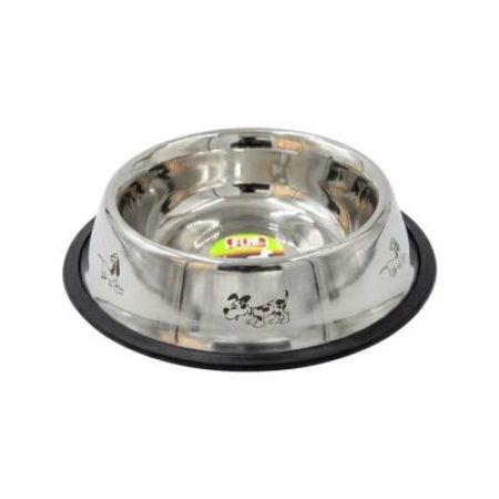 Flip Kedi ve Küçük Irk Köpek Figürlü Çelik Mama ve Su Kabı 235 Ml