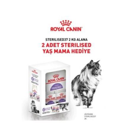 Royal Canin Sterilised Bundle 37 Kısırlaştırılmış Yetişkin Kedi Maması 2 Kg + 2 Adet Sterilised Yaş Mama 85 Gr