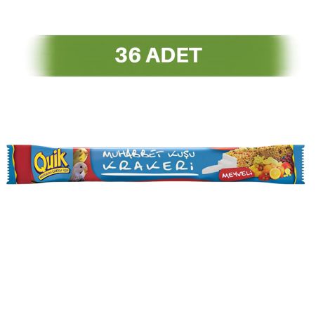 Quik Meyveli Muhabbet Kuşu Krakeri 36 x 30 gr