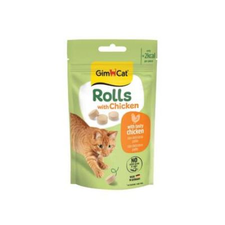 Gimcat Rolls with Chicken Tavuklu Kedi Ödül Tableti 50 Gr