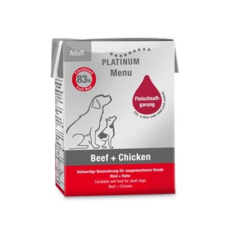 Platinum Sığır Etli ve Tavuklu Köpek Yaş Maması 185 Gr
