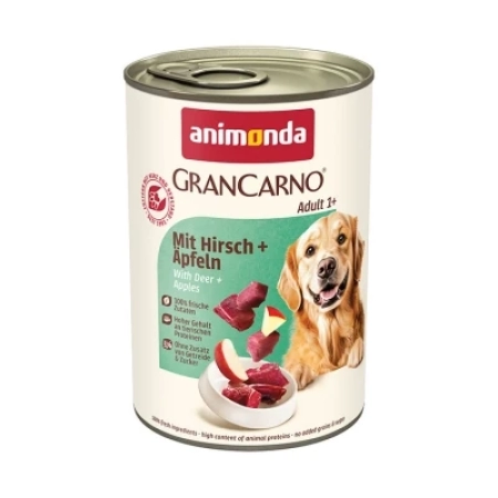 Animonda GranCarno Elmalı ve Geyik Etli Yetişkin Köpek Konservesi 6 x 400 gr