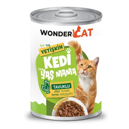 WonderCat Tavuklu Yetişkin Kedi Konservesi 400 gr